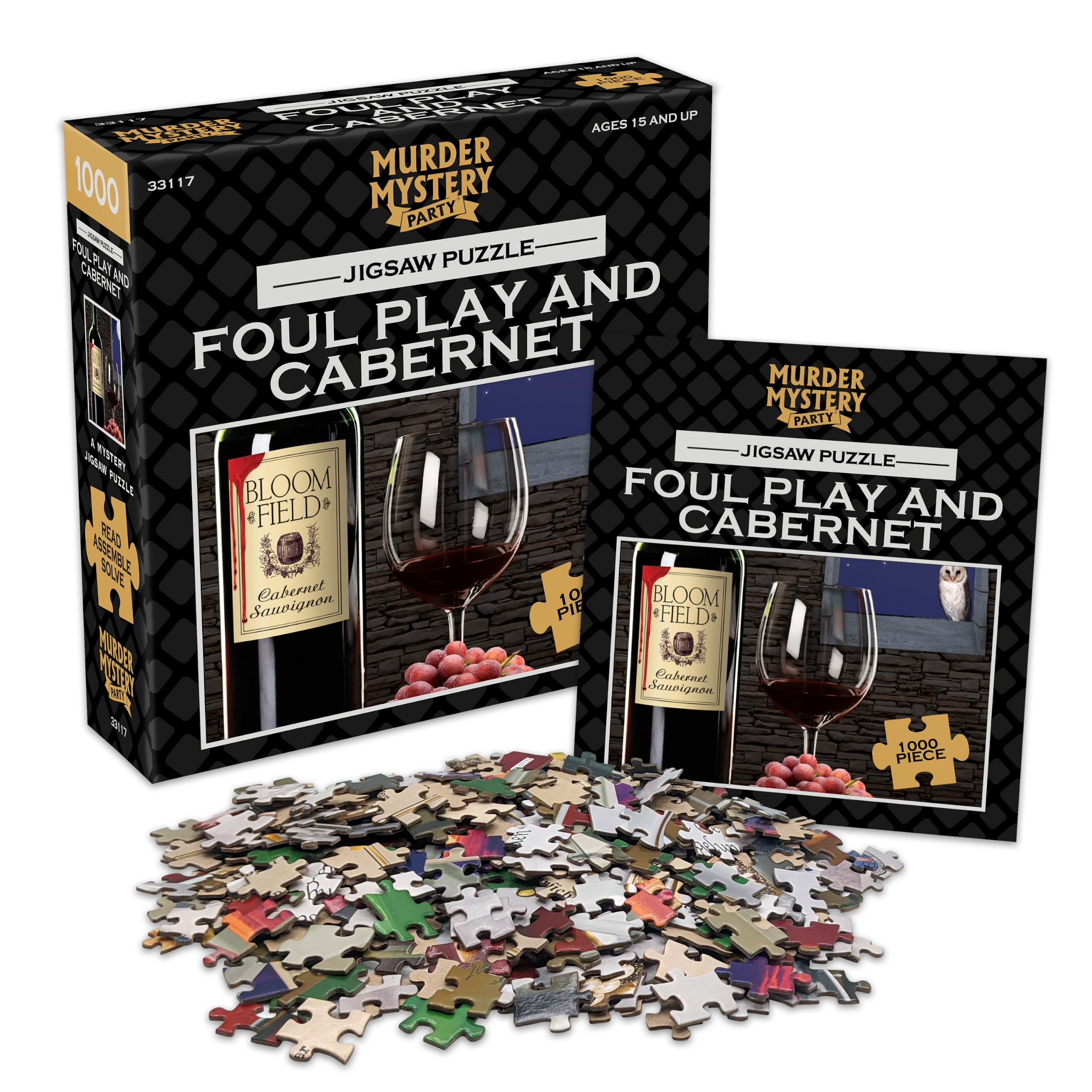 Amazon.com: Foul Play & Cabernet 1000-Pc Murder Mystery Jigsaw